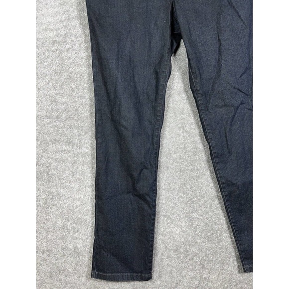 Liz Claiborne Slim Fit Straight Leg Jeans Womens Size 14 Dark Wash Blue Denim - Picture 8 of 16